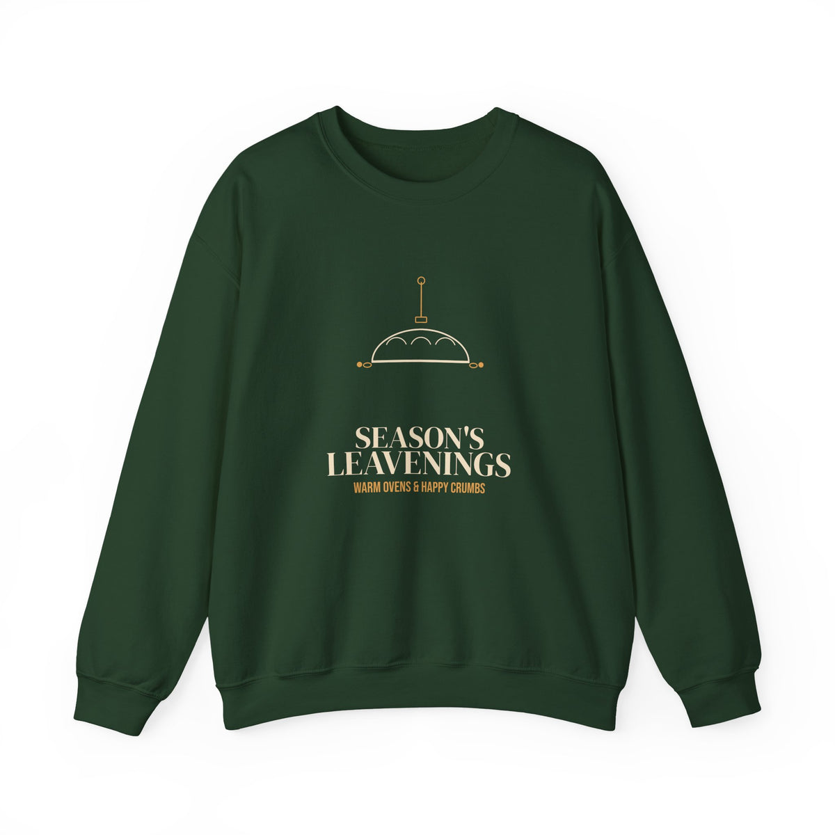 Season's Leavenings sourdough Christmas sweatshirt, product mockup 7