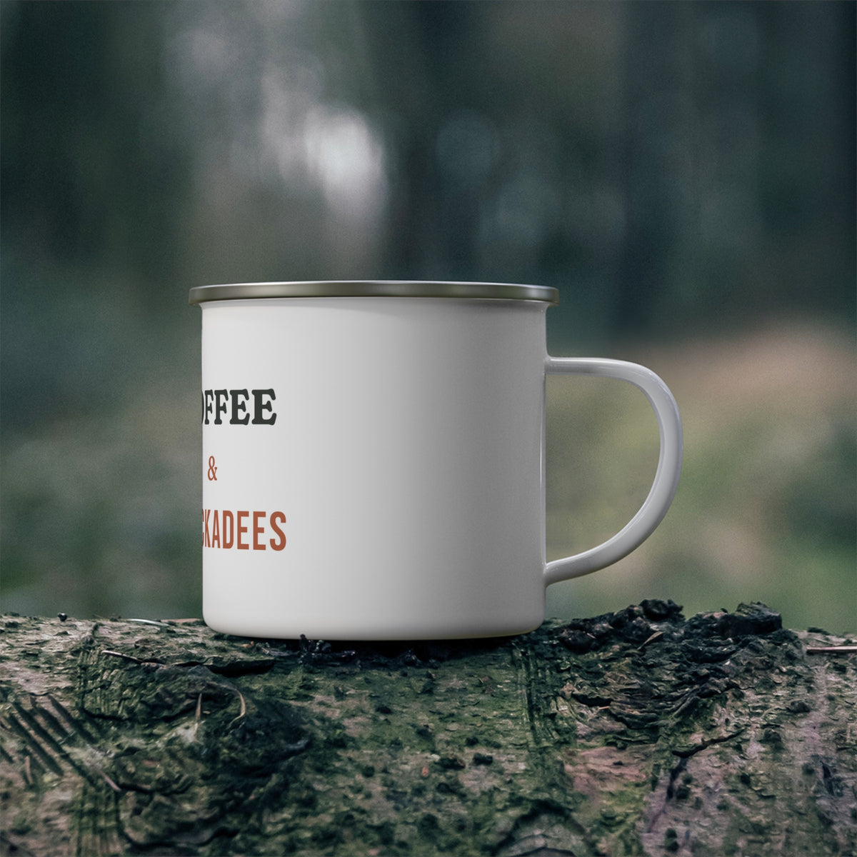 Coffee & Chickadees Enamel Camping Mug 12oz by SG Design – view 4