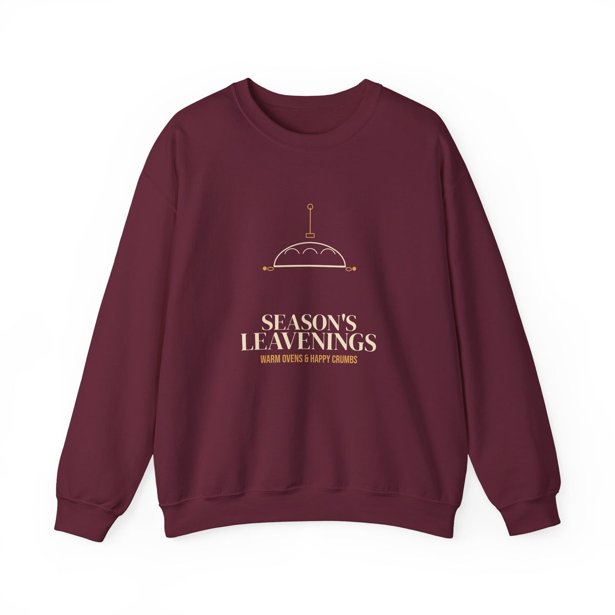 Season's Leavenings sourdough Christmas sweatshirt, product mockup 5