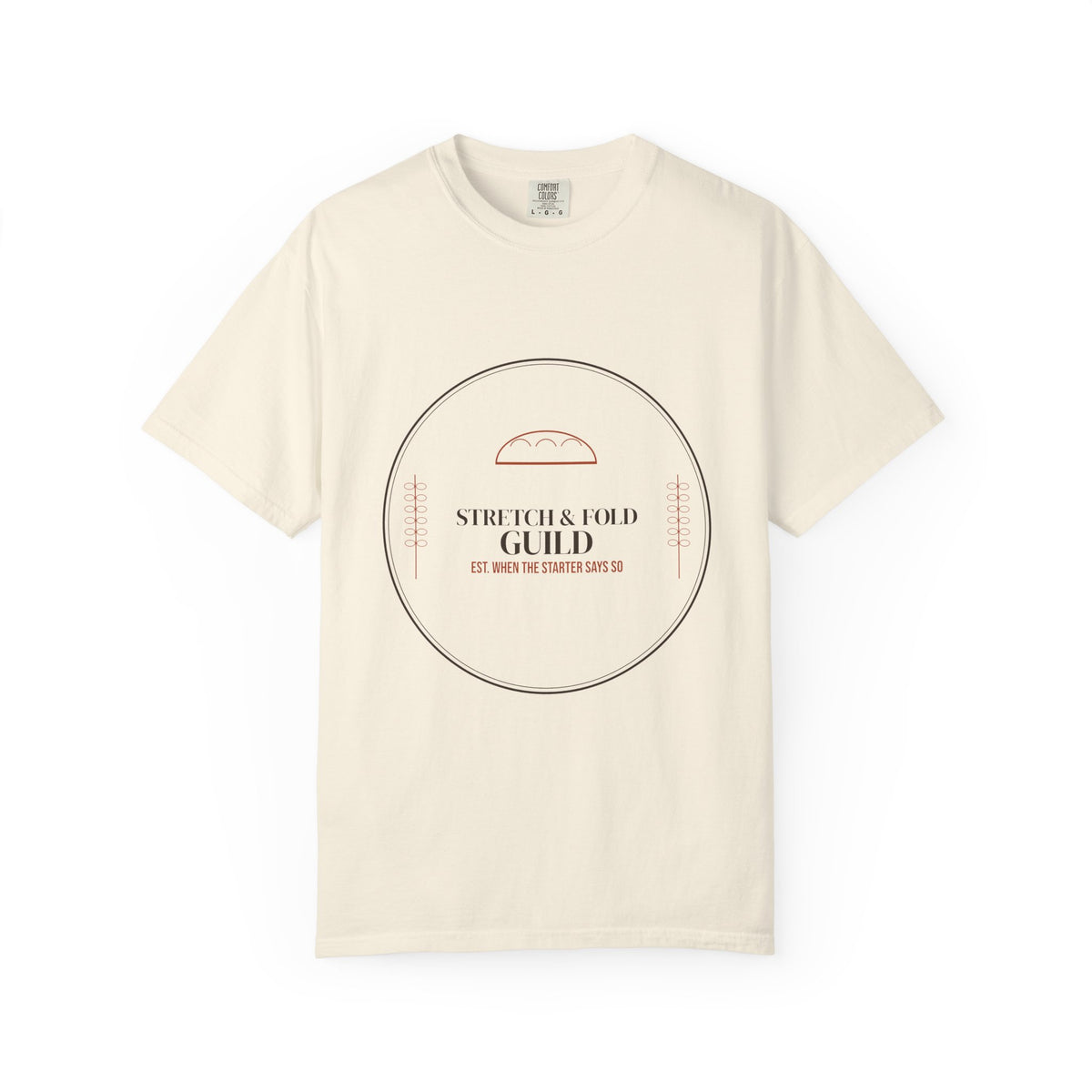 Stretch & Fold Guild sourdough T-shirt, product mockup 2