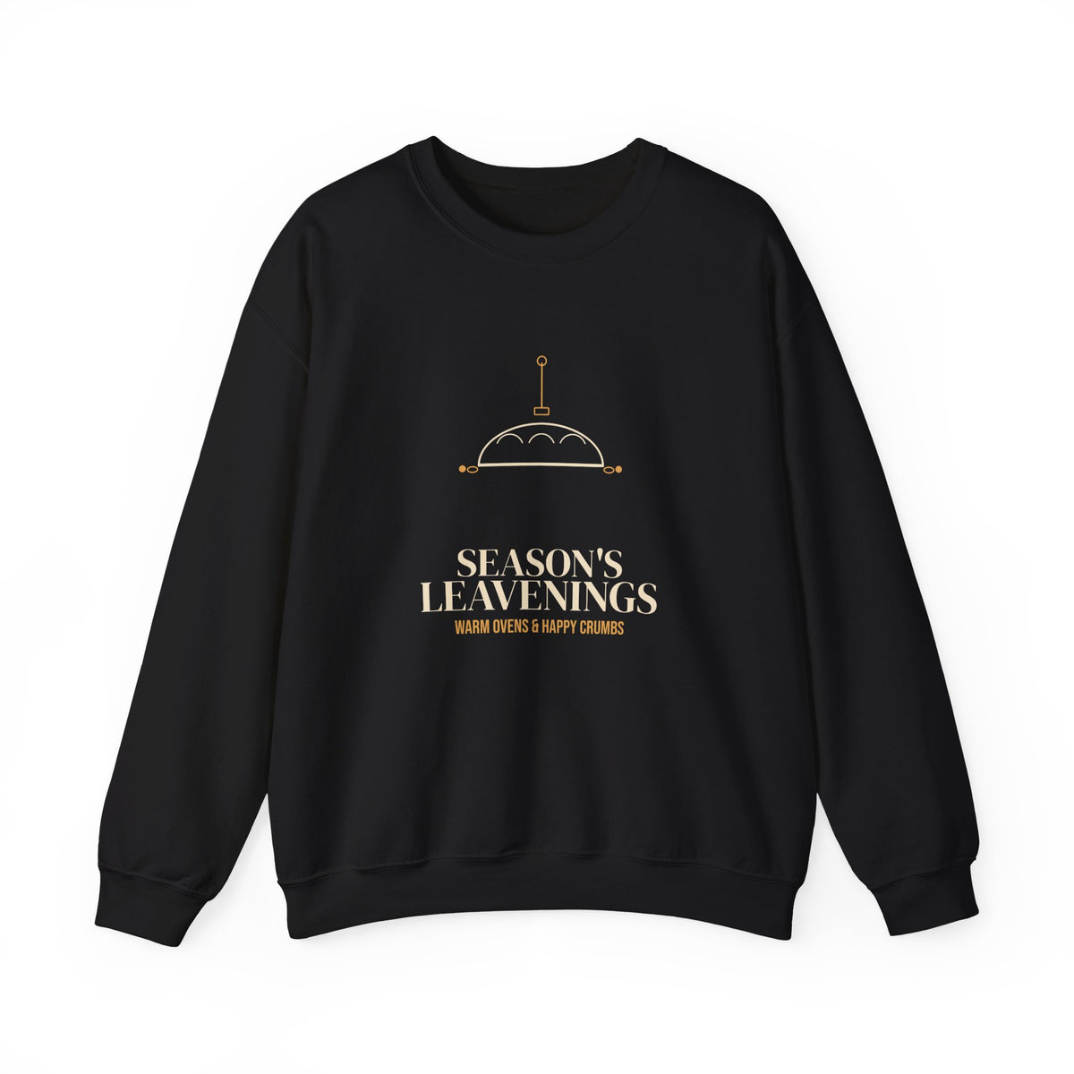 Season's Leavenings sourdough Christmas sweatshirt, product mockup 3